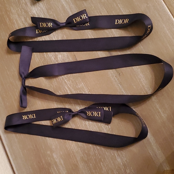 3x New never used DIOR blue & gold ribbons Holiday Dior gifting - Picture 5 of 6